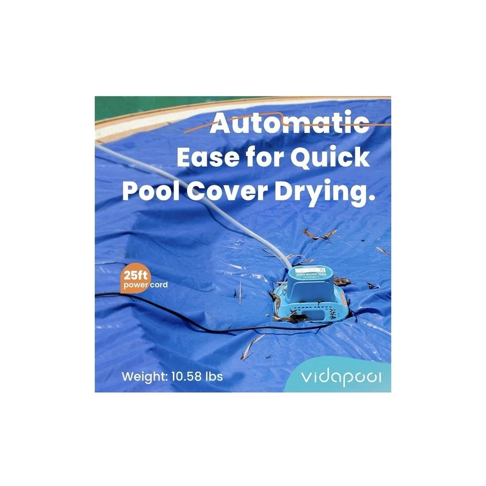 12N34/. 1/2 HP Pool Cover Pump Automatic On Off, Submersible Sump Pump